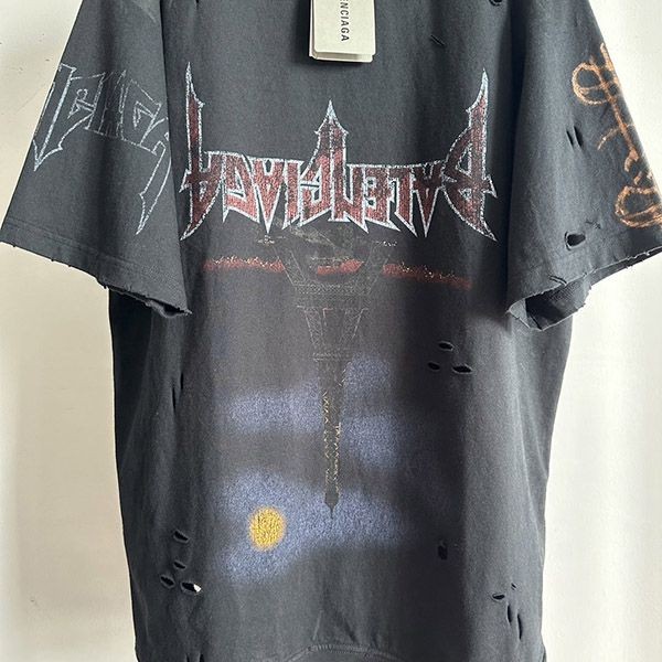 一目惚れ♪ バレンシアガ Tシャツ 偽物 ボクシーフィット bai91518